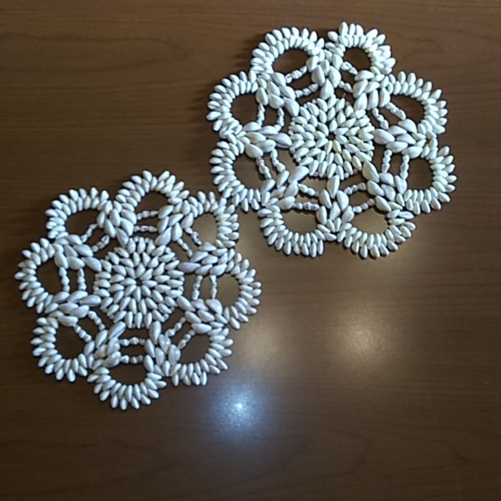 Sea shell doilies.